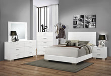 Load image into Gallery viewer, Felicity Eastern King, Queen, &amp; Cal.King Panel Bed Glossy White
