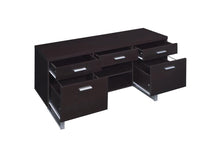 Load image into Gallery viewer, Lawtey 5-drawer Credenza with Adjustable Shelf Cappuccino
