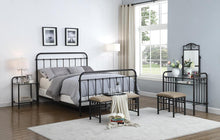 Load image into Gallery viewer, Livingston Eastern King Panel Metal Bed Dark Bronze
