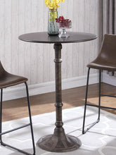 Load image into Gallery viewer, Oswego Round Bar Table Dark Russet and Antique Bronze
