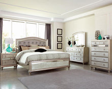 Load image into Gallery viewer, Bling Game Queen Panel Bed Metallic Platinum
