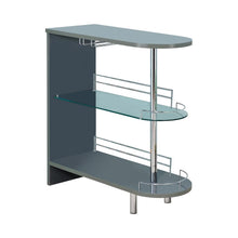 Load image into Gallery viewer, Adolfo 3-tier Bar Table Glossy Grey and Clear
