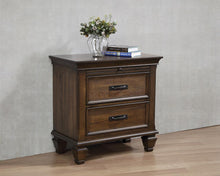 Load image into Gallery viewer, Franco 2-drawer Nightstand with Pull Out Tray Burnished Oak
