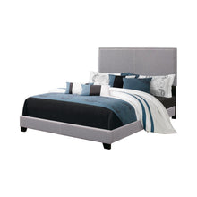 Load image into Gallery viewer, Boyd California King, King, &amp; Queen Upholstered Bed with Nailhead Trim Charcoal &amp; Grey
