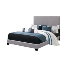 Load image into Gallery viewer, Boyd California King, King, &amp; Queen Upholstered Bed with Nailhead Trim Charcoal &amp; Grey
