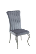 Load image into Gallery viewer, Betty Upholstered Side Chairs Grey and Chrome (Set of 4)
