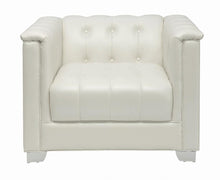 Load image into Gallery viewer, Chaviano Tufted Upholstered Chair Pearl White
