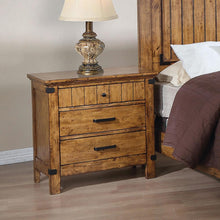 Load image into Gallery viewer, Brenner 3-drawer Night Stand Rustic Honey
