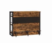 Load image into Gallery viewer, Renaldi Bar Unit with Stemware Rack Antique Nutmeg
