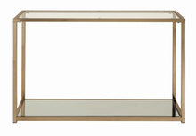 Load image into Gallery viewer, Cora Sofa Table with Mirror Shelf Chocolate Chrome
