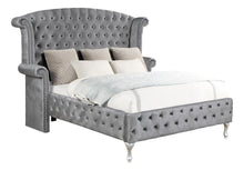 Load image into Gallery viewer, Deanna Queen Tufted Upholstered Bed Grey
