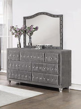 Load image into Gallery viewer, Deanna Button Tufted Dresser Mirror Grey
