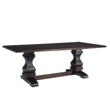 Load image into Gallery viewer, Parkins Double Pedestals Dining Table Rustic Espresso
