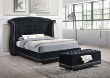 Load image into Gallery viewer, Barzini California King Tufted Upholstered Bed Black
