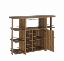 Load image into Gallery viewer, Evelio Bar Unit with Wine Bottle Storage Walnut
