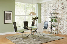 Load image into Gallery viewer, Carmelo X-shaped Dining Table Chrome and Clear
