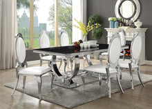 Load image into Gallery viewer, Antoine Rectangular Dining Table Chrome and Black
