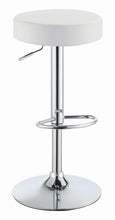 Load image into Gallery viewer, Ramses Adjustable Backless Bar Stool Chrome and White
