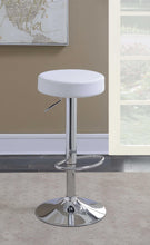 Load image into Gallery viewer, Ramses Adjustable Backless Bar Stool Chrome and White
