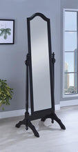 Load image into Gallery viewer, Cabot Rectangular Cheval Mirror with Arched Top Black
