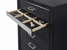 Load image into Gallery viewer, Miranda 5-drawer Chest Black and Rhinestone
