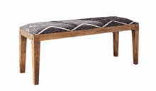 Load image into Gallery viewer, Lamont Rectangular Upholstered Bench Natural and Navy
