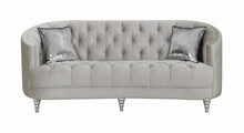 Load image into Gallery viewer, Avonlea Sloped Arm Tufted Sofa Grey
