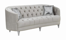 Load image into Gallery viewer, Avonlea Sloped Arm Tufted Sofa Grey
