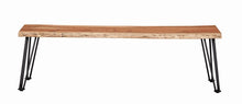Load image into Gallery viewer, Sherman Bench Natural Acacia and Matte Black

