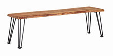 Load image into Gallery viewer, Sherman Bench Natural Acacia and Matte Black
