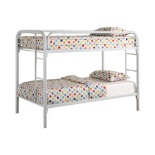 Load image into Gallery viewer, Morgan Twin Over Twin Bunk Bed Black &amp; White
