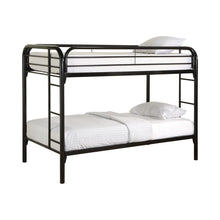 Load image into Gallery viewer, Morgan Twin Over Twin Bunk Bed Black &amp; White
