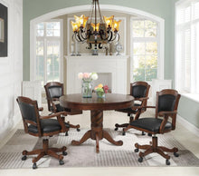 Load image into Gallery viewer, Turk Game Chair with Casters Black and Tobacco
