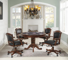 Load image into Gallery viewer, Turk Game Chair with Casters Black and Tobacco
