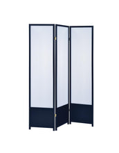 Load image into Gallery viewer, Calix 3-panel Folding Floor Screen Translucent and Black
