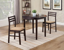Load image into Gallery viewer, Bucknell 3-piece Dining Set with Drop Leaf Cappuccino and Tan

