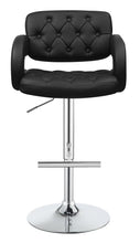 Load image into Gallery viewer, Brandi Adjustable Bar Stool Black and Chrome
