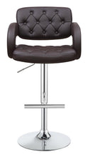 Load image into Gallery viewer, Brandi Adjustable Bar Stool Chrome and Brown
