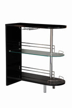 Load image into Gallery viewer, Adolfo 3-tier Bar Table Glossy Black and Clear
