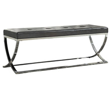 Load image into Gallery viewer, Walton Rectangle Upholstered Tufted Bench Black
