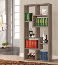 Load image into Gallery viewer, Theo 10-shelf Bookcase Weathered Grey
