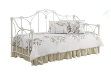 Load image into Gallery viewer, Halladay Twin Metal Daybed with Floral Frame White

