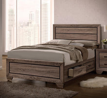 Load image into Gallery viewer, Kauffman Eastern King Panel Bed Washed Taupe
