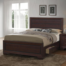 Load image into Gallery viewer, Kauffman California King, Eastren King, &amp; Queen Panel Bed Dark Cocoa
