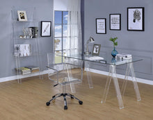 Load image into Gallery viewer, Amaturo Office Chair with Casters Clear and Chrome
