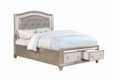 Load image into Gallery viewer, Bling Game Queen Panel Bed Metallic Platinum
