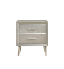 Load image into Gallery viewer, Ramon 2-drawer Nightstand Metallic Sterling
