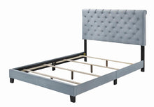 Load image into Gallery viewer, Warner Eastern King Upholstered Bed Slate Blue
