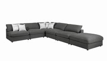 Load image into Gallery viewer, Serene Upholstered Rectangular Ottoman Charcoal
