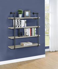Load image into Gallery viewer, Elmcrest 40-inch Wall Shelf Black and Grey Driftwood
